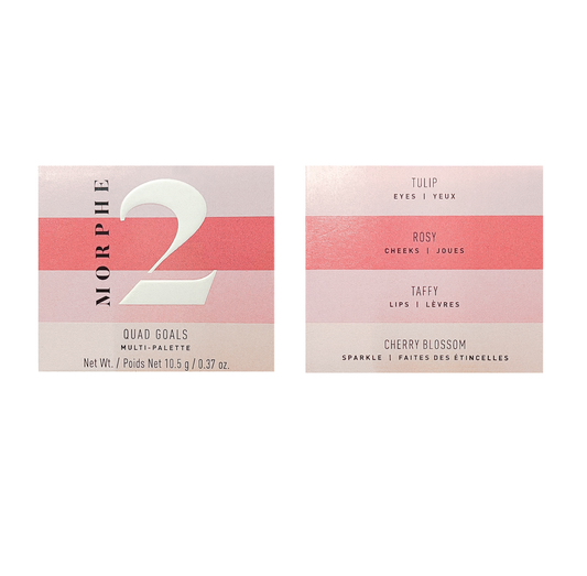 Morphe 2 Pink Please Quad Goals Multi Palette - Eyes Cheeks Lips - Sold Individually
