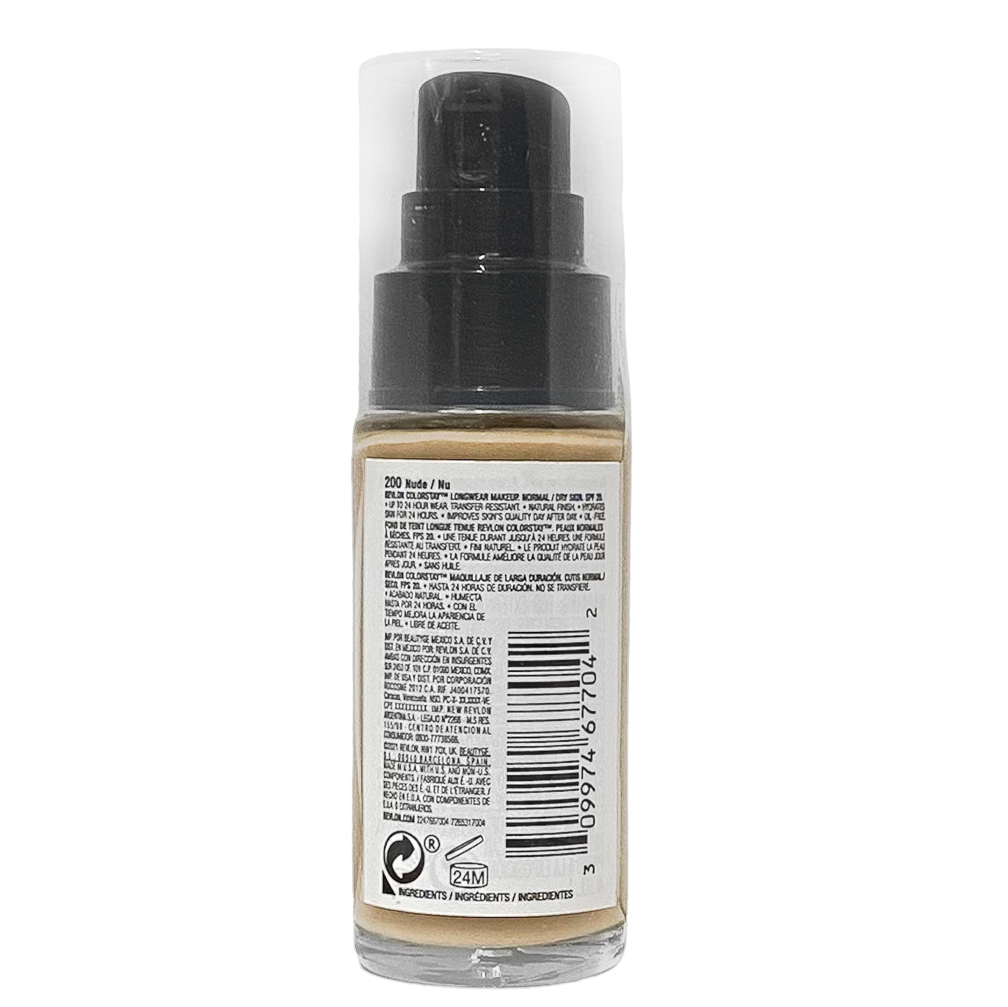 Revlon ColorStay 24H Foundation w/ Hyaluronic Acid - 200 Nude - 2 Pack