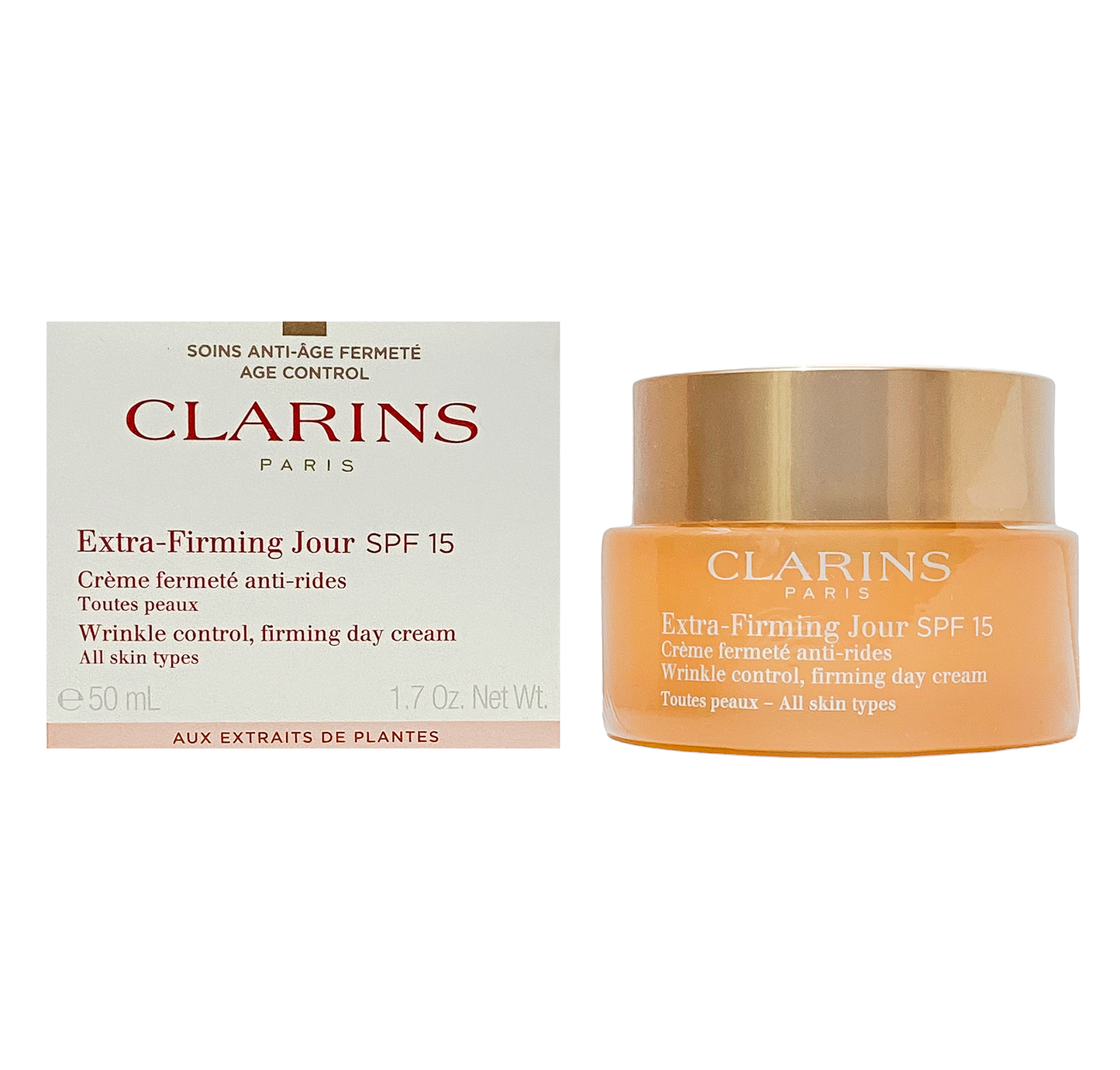 Clarins Extra-Firming SPF 15 Day Cream - All Skin Types - 50ml - Sold Indivdually