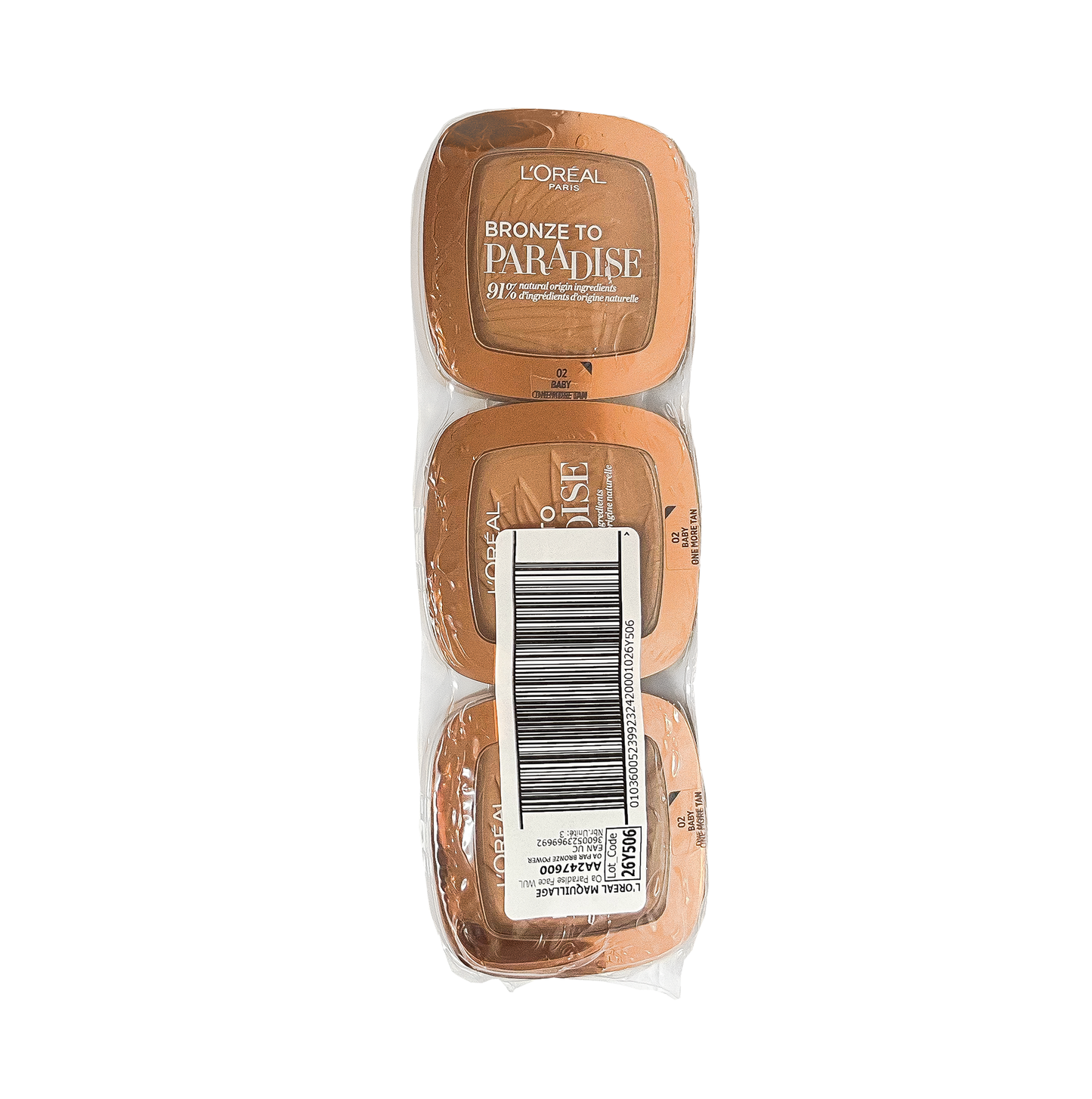 L'Oreal Paris Bronze To Paradise 02 Baby One More Time - Pack Of 3