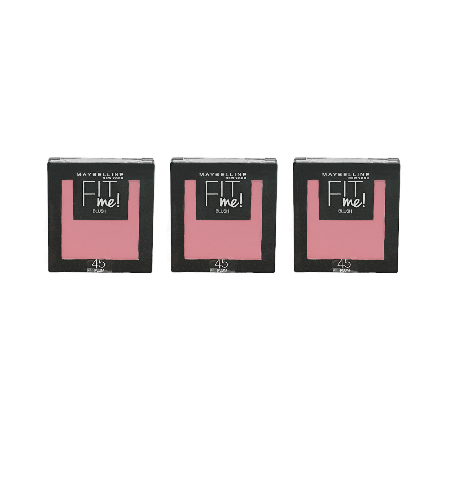 Maybelline Blush Fit Me 45 Plum - 5g - Sold In 3 Pieces
