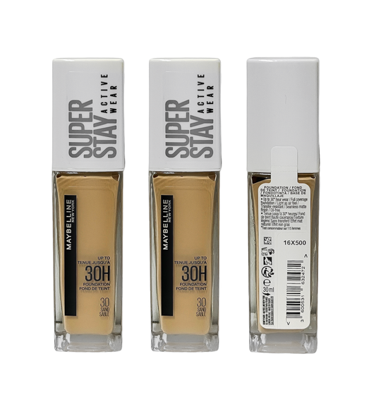 Maybelline Superstay Active Wear 30H Foundation - 30 Sand - Pack Of 3