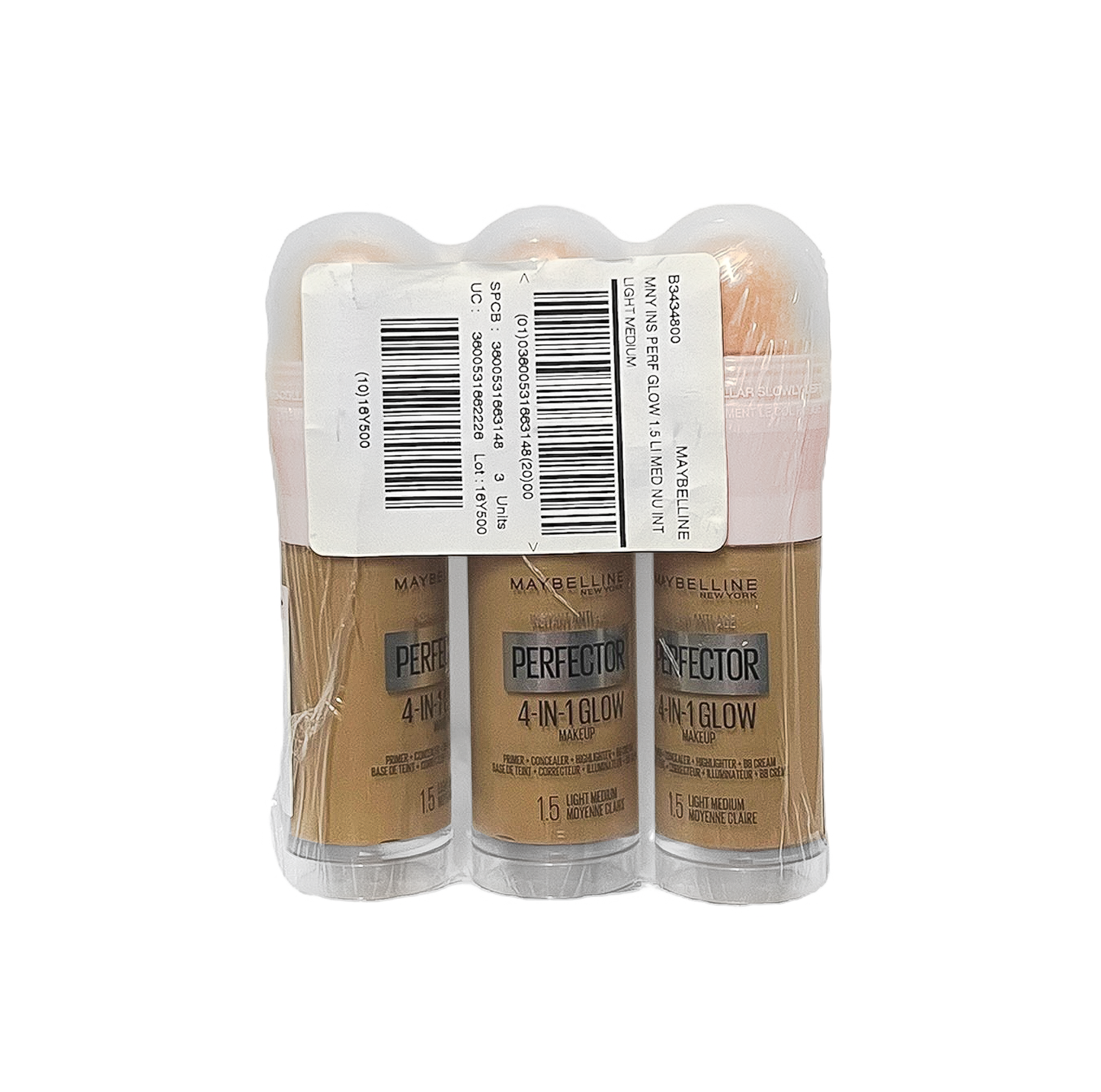 Maybelline Instant Perfector 4-In-One Glow - 1.5 Light Medium - Pack Of 3