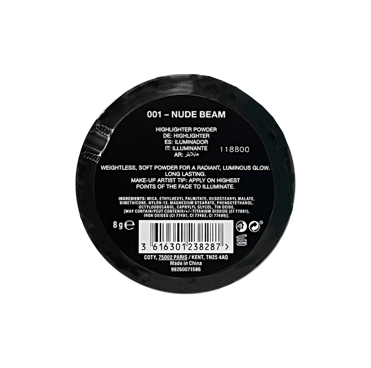 Max Facror Highlighter Facefinity Powder - 001 Nude Beam - Pack Of 3