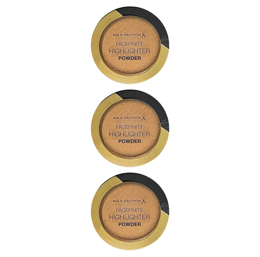 Max Factor Highlighter Facefinity Powder - 003 Bronze Glow - Pack Of 3