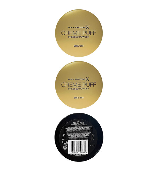 Max Factor Creme Puff Pressed Powder - 81 Truly Fair - Pack Of 3