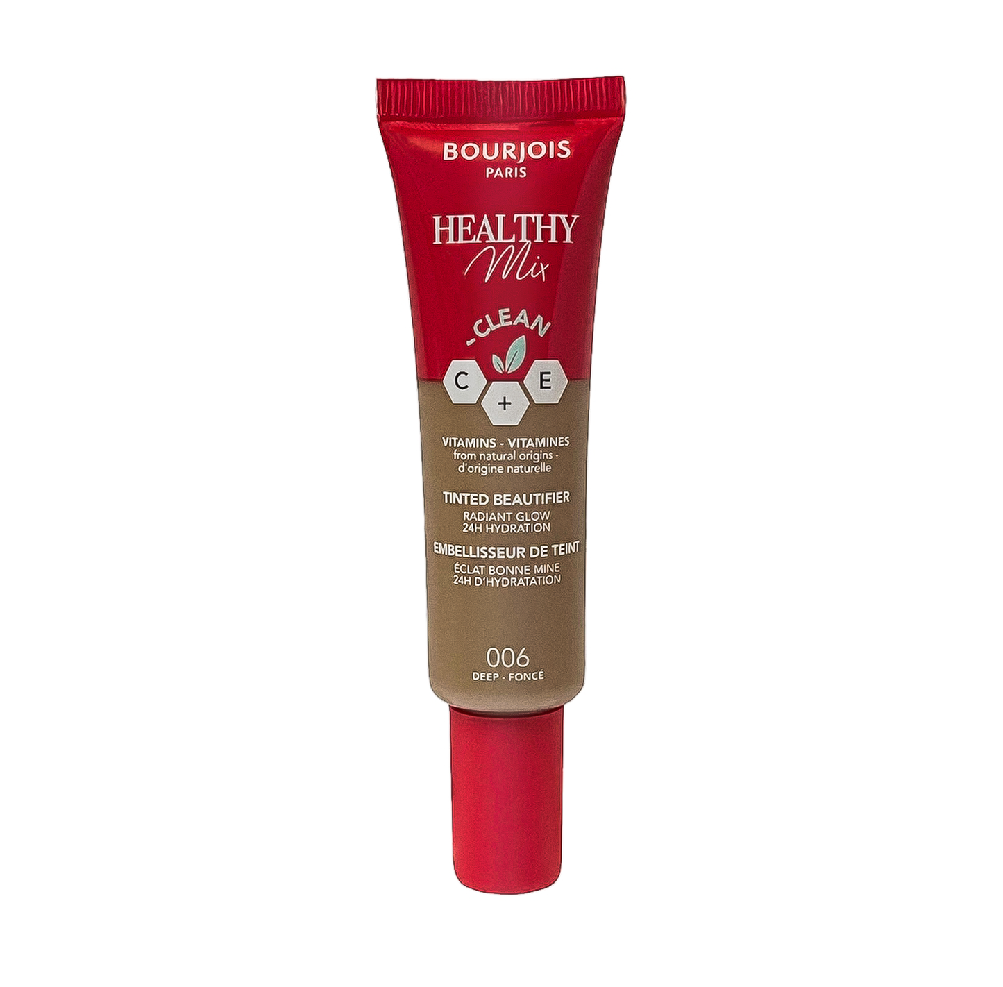 Bourjois Foundation Healthy Mix Tinted Beautyfier Tube - 30ml - 006 Deep - Sold In 3 Pack