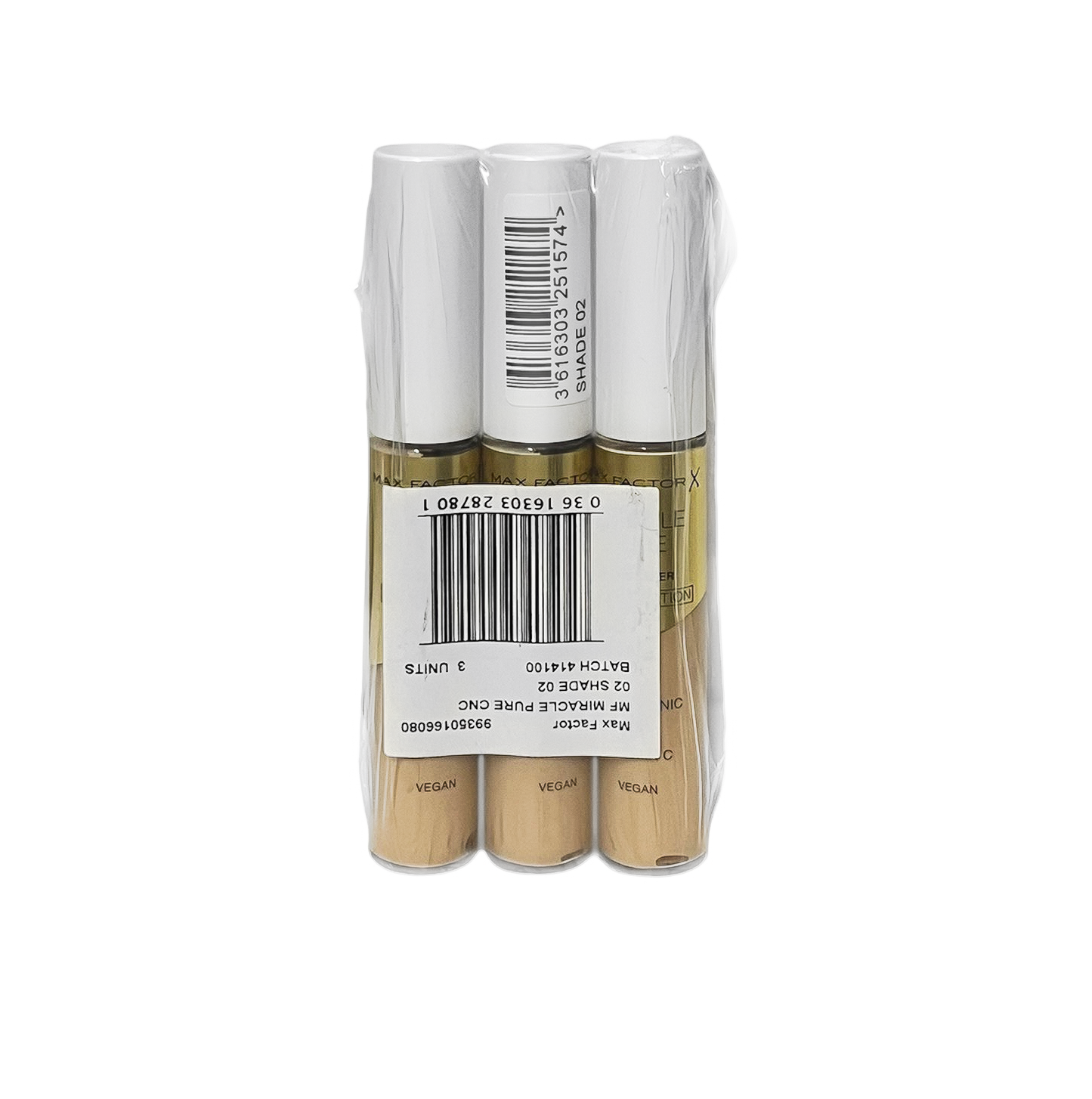 Max Factor Miracle Pure Concealer - Shade 02 - Pack Of 3