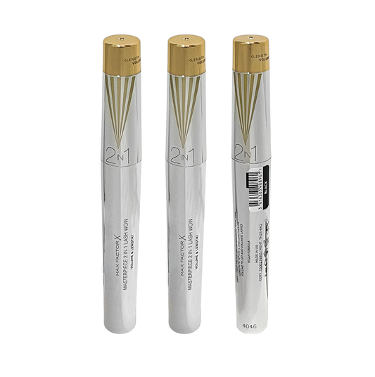 Max Factor Masterpiece 2 in 1 Lash Wow Mascara - Black - Pack Of 3