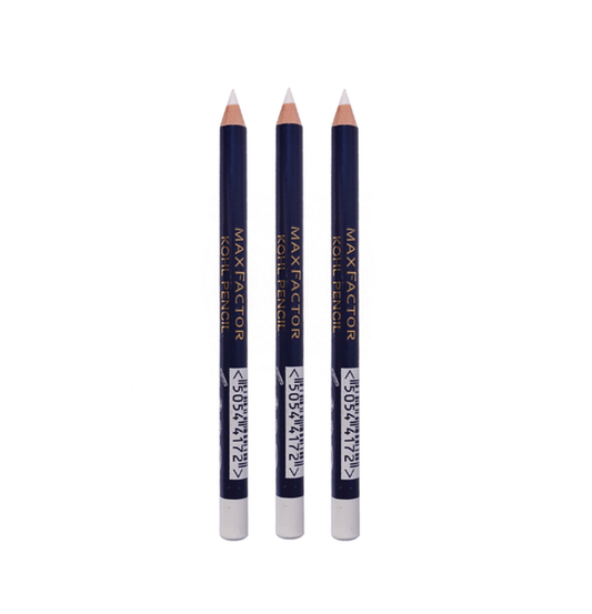 Max Factor Eyeliner Kohl Pencil - 010 White - 3 Pack