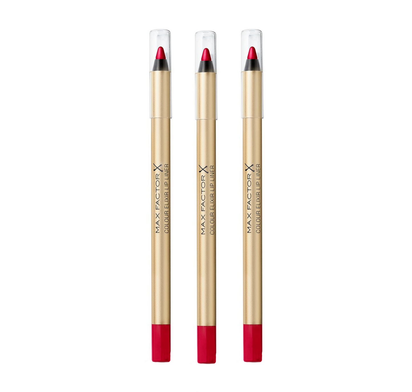 Max Factor Lip Liner Colour Elixir - 12 Red Blush - 3 Pack
