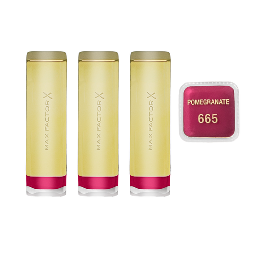 Max Factor Lipstick Colour Elixir - 665 Pomegranate - 3 Pack