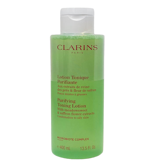 Clarins Purifying Toning Lotion, With Meadowsweet & Saffron Extract - 400ml - Sold Individually