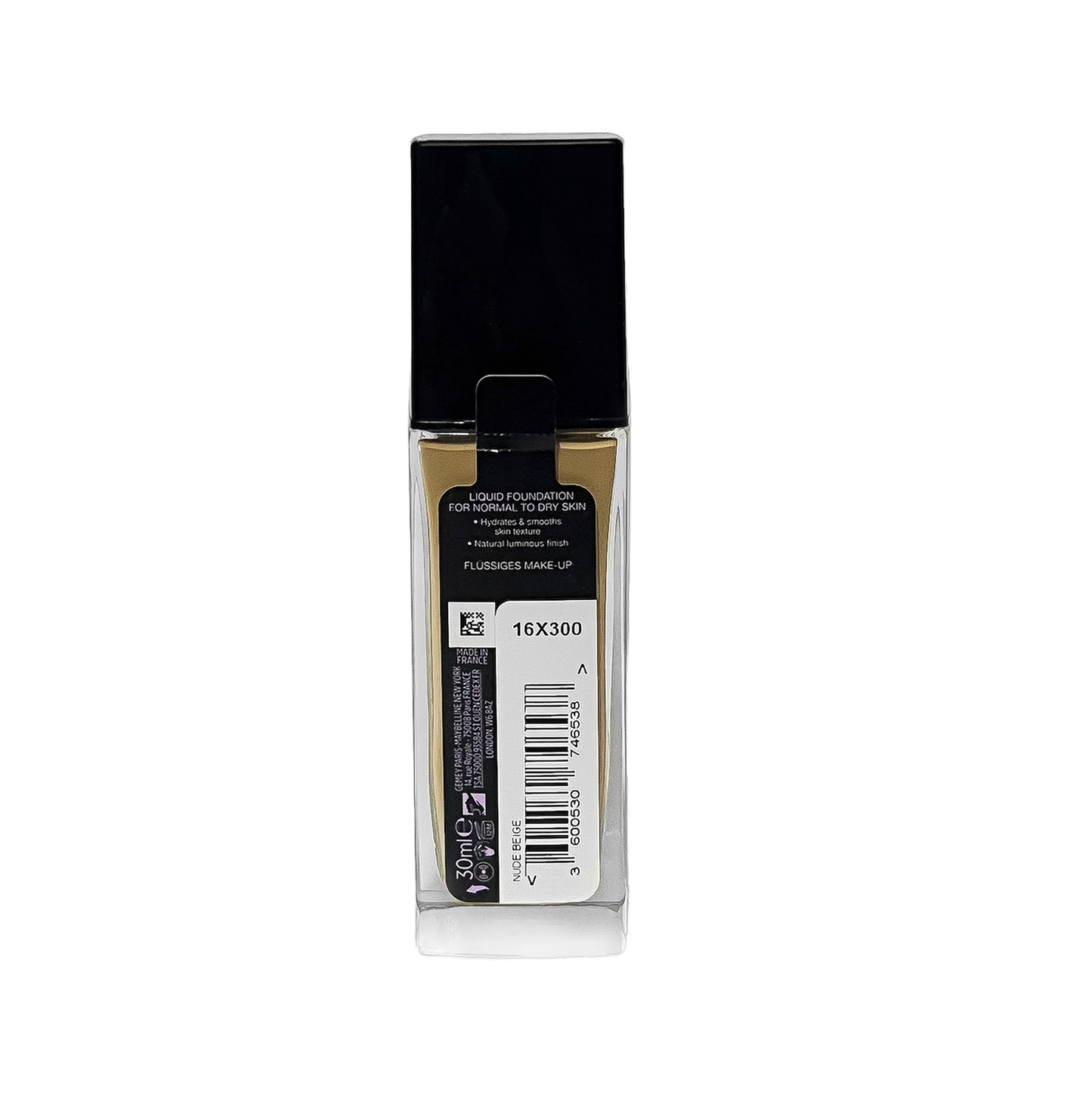 Maybelline Foundation Fit Me SPF18 Luminous+Smooth Normal To Dry Skin - 125 Nude Beige - 30ml - 3 Pack
