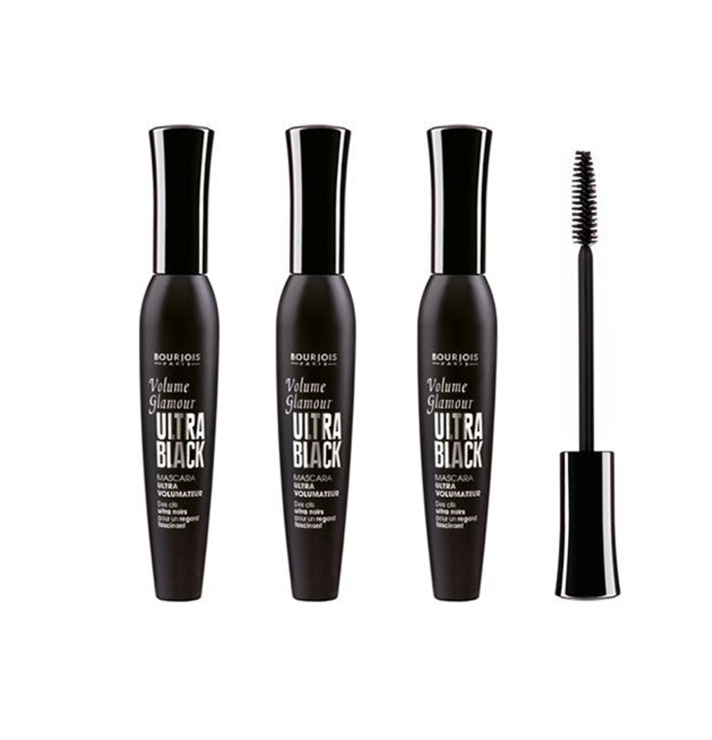 Bourjois Mascara Volume Glamour Ultra Black- 61 Ultra Black - 3 Pack