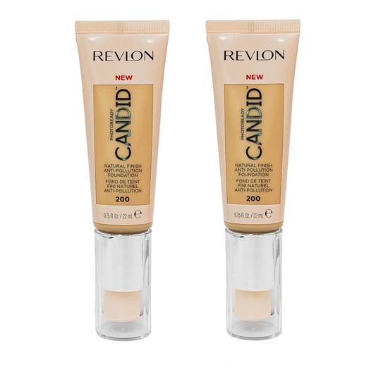 Revlon Foundation Photoready Candid 22ml Tube - 200 Nude - 2 Pack