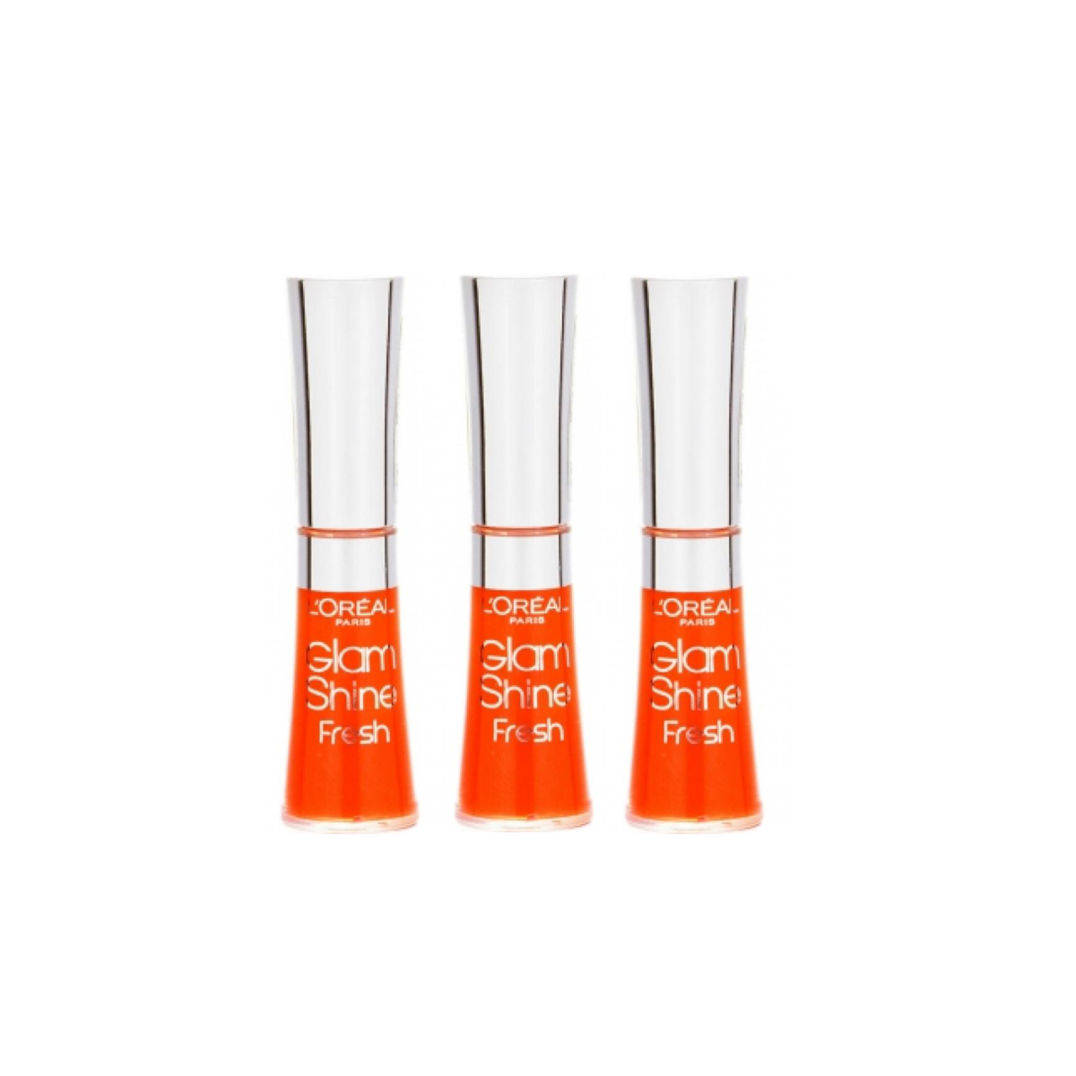 L'Oreal Lip Gloss Glam Shine - 187 Aqua Mandarin - Sold In 3 Pieces