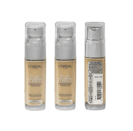 L'Oréal True Match Liquid Foundation 1.D/1.W - Pack Of 3