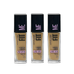 Maybelline Foundation Fit Me SPF18 Luminous+Smooth Normal To Dry Skin - 125 Nude Beige - 30ml - 3 Pack