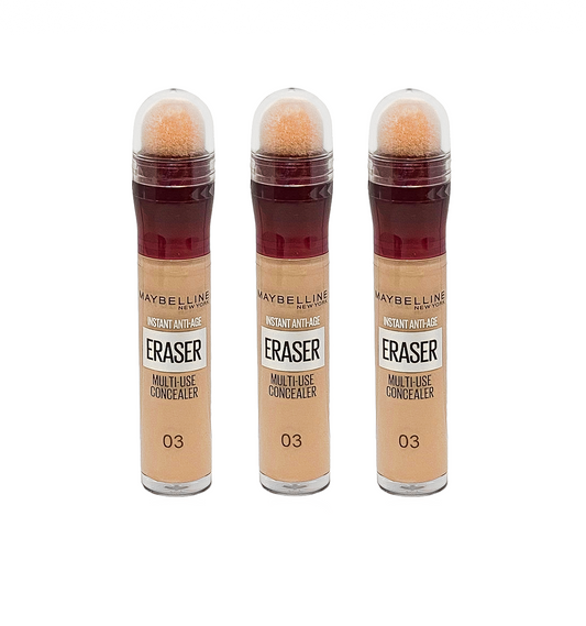 Maybelline Eraser Concealer -  03 Fair - 6.8 ml - 3 Pack