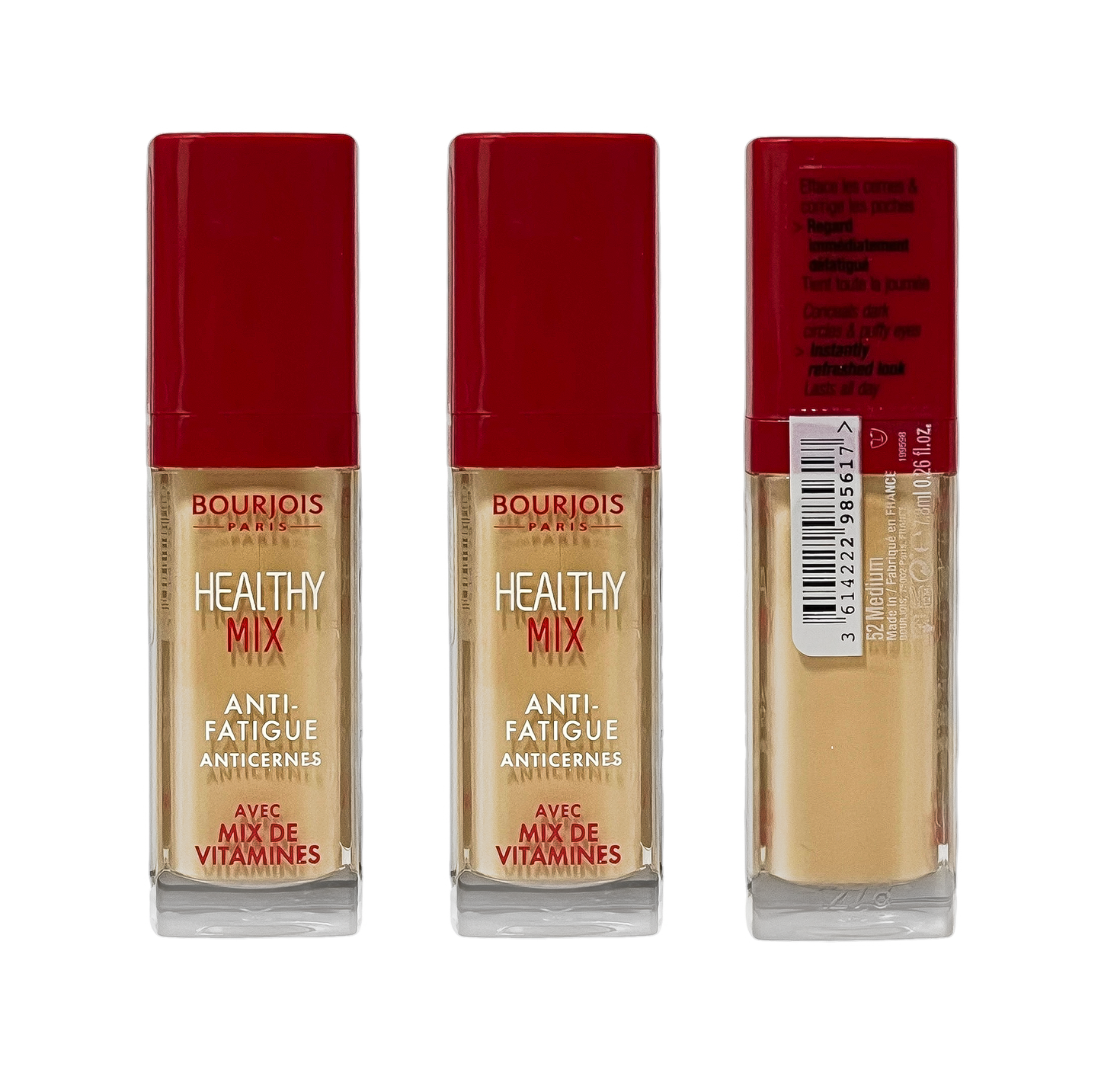 Bourjois Concealer Healthy Mix Bottle 7.8ml - 52 Medium - Pack Of 3