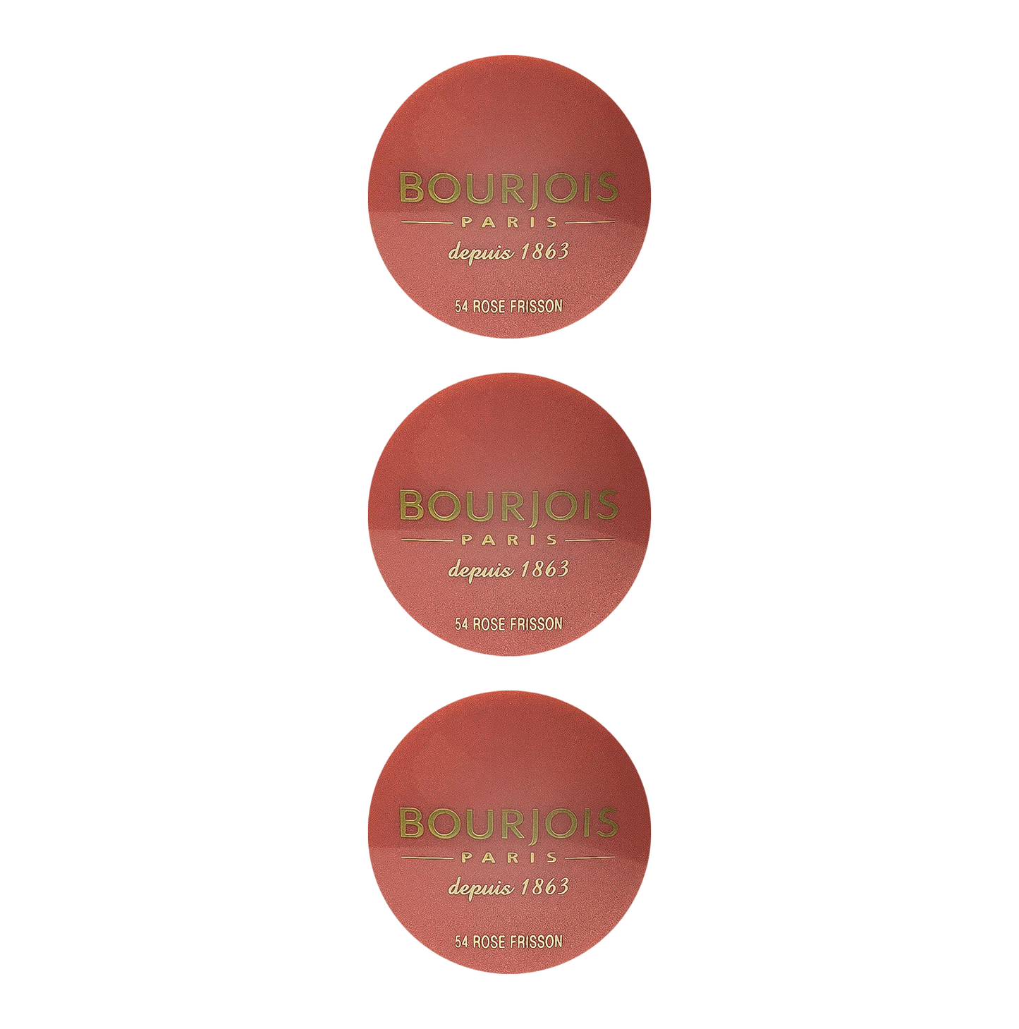 Bourjois Blush Little Round Pot - 54 Rose Frisson - Sold In Pack Of 3