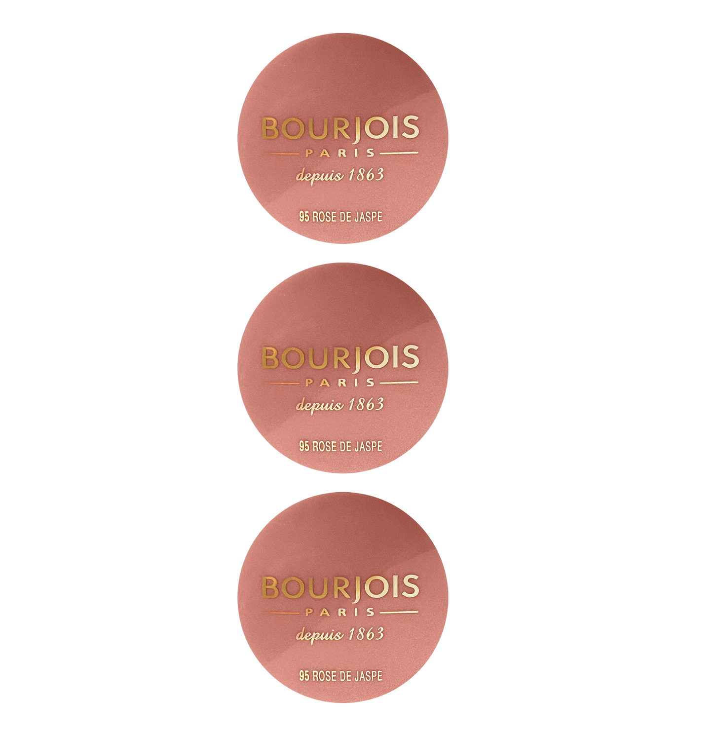 Bourjois Blush Little Round Pot - 95 Rose De Jaspe - Sold In Pack Of 3