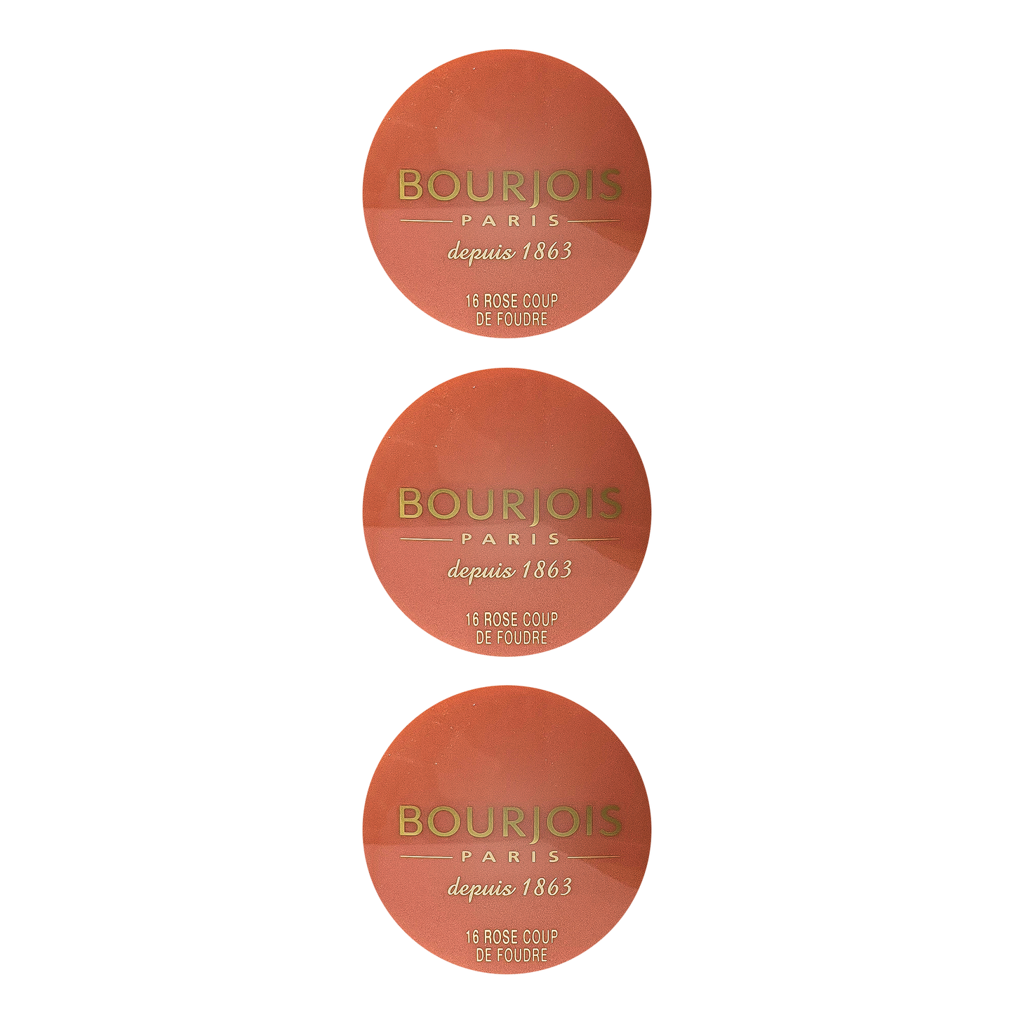 Bourjois Blush Little Round Pot - 16 Rose Coup de Foudre - Sold In Pack Of 3