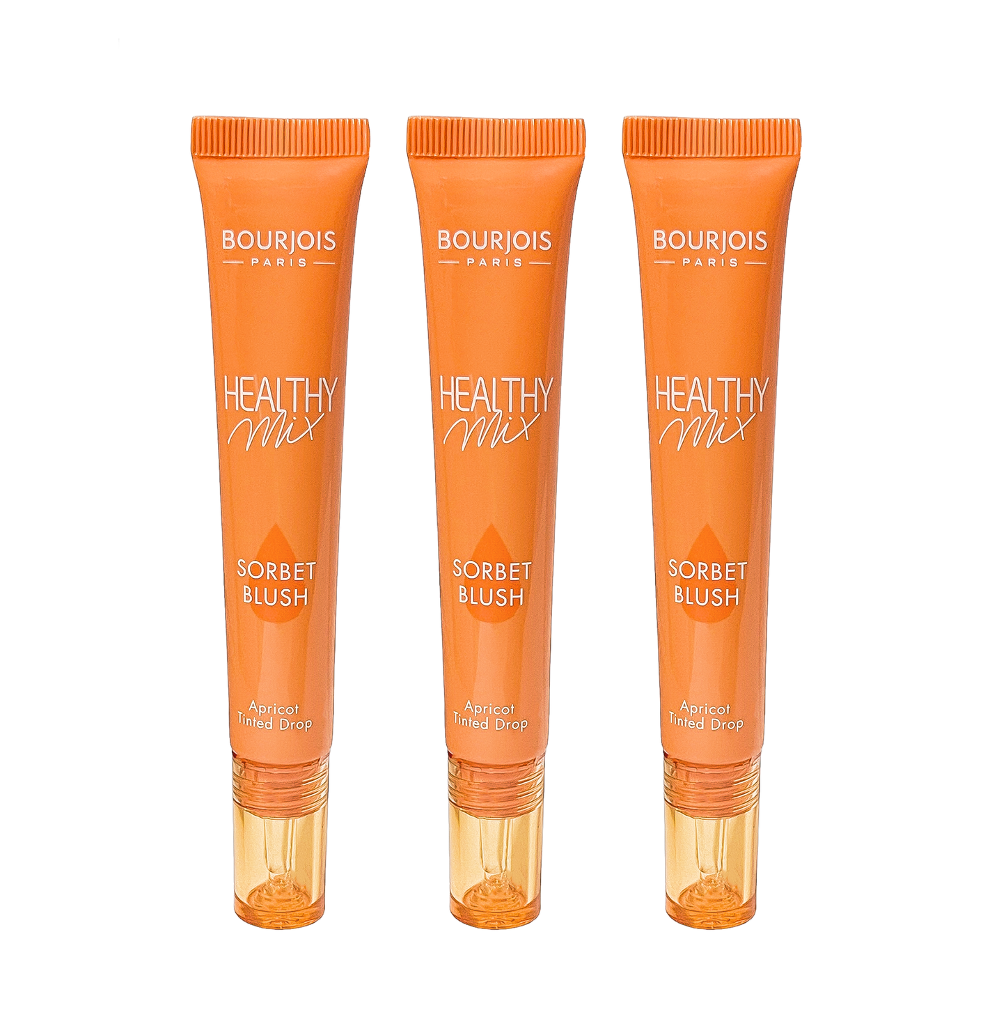 Bourjois Blush, Healty Mix Sorbet Blush 20ml tube - 02 Apricot - Pack Of 3