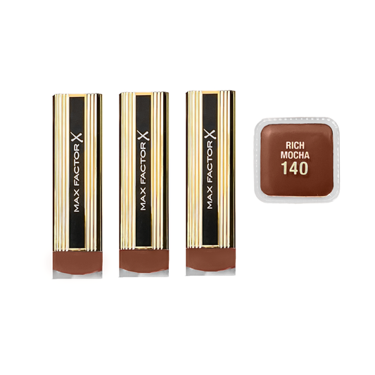 Max Factor Lipstick Colour Elixir  - 140 Rich Mocha - 3 Pack