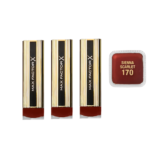 Max Factor Lipstick Colour Elixir  - 170 Sienna Scarlet - 3 Pack