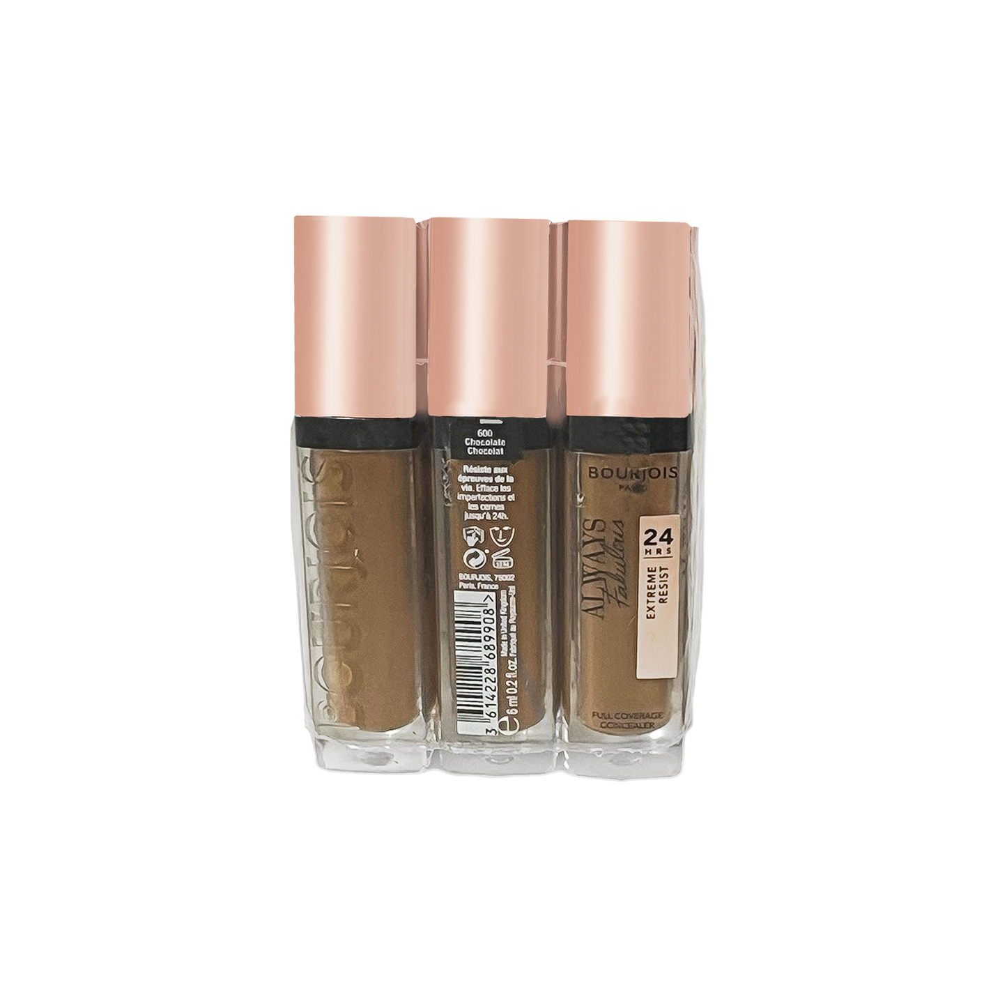 Bourjois Concealer Always Fabulous 24h - 600 Chocolate - Pack Of 3