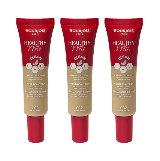 Bourjois Foundation Healthy Mix Tinted Beautyfier Tube - 30ml - 002 Light - Sold In 3 Pack