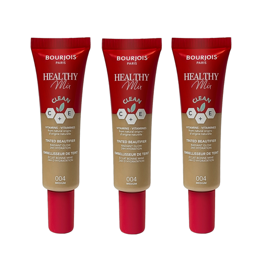 Bourjois Foundation Healthy Mix Tinted Beautyfier Tube - 30ml - 004 Medium - Sold In 3 Pack