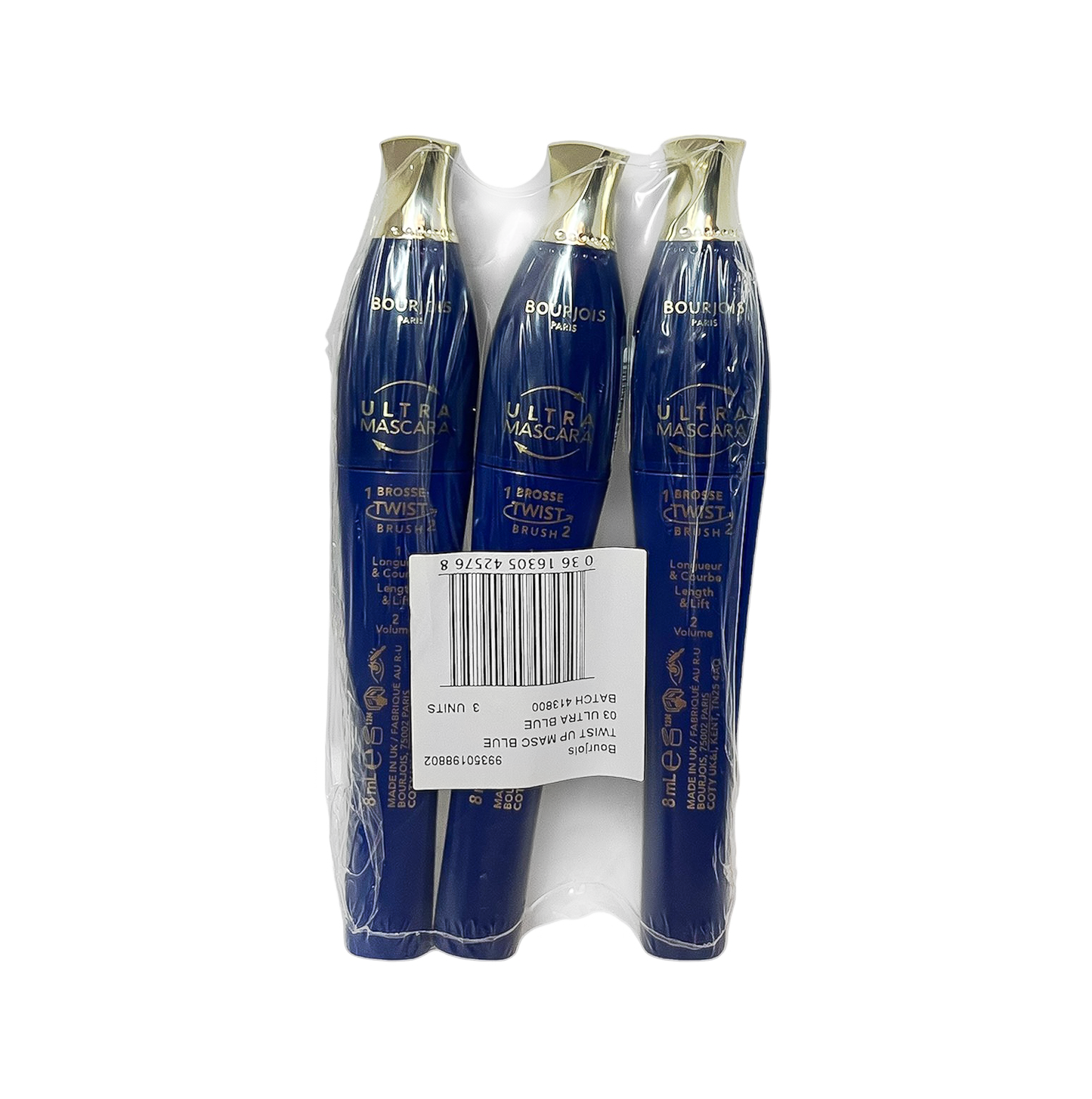 Bourjois Twist Up The Volume Mascara  03 Ultra Blue - Pack Of 3