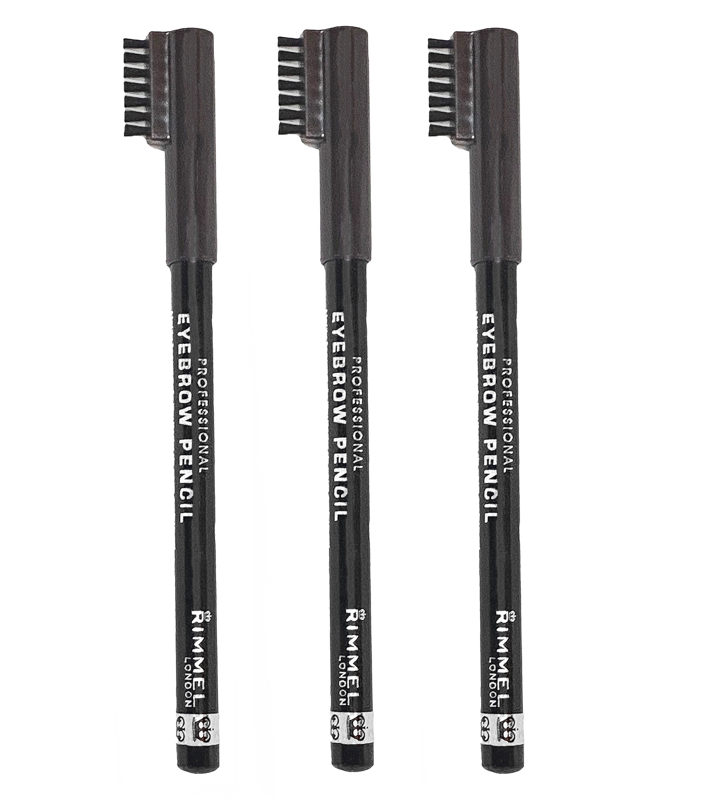 Rimmel Professional Eyebrow Pencil - 001 Dark Brown - 3 Pack